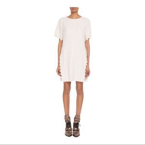 NEW Chloe Butter Cream Crepe Scalloped Dress EU 36/ US 6